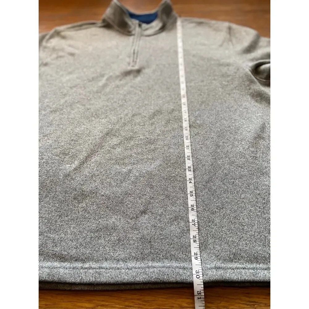 IZOD Gray 1/4 Zip Sweater Mens sz 3XL